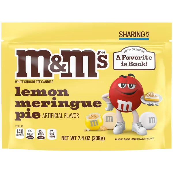 M&M's Lemon Meringue Pie White Chocolate Candy, 7.4 oz
