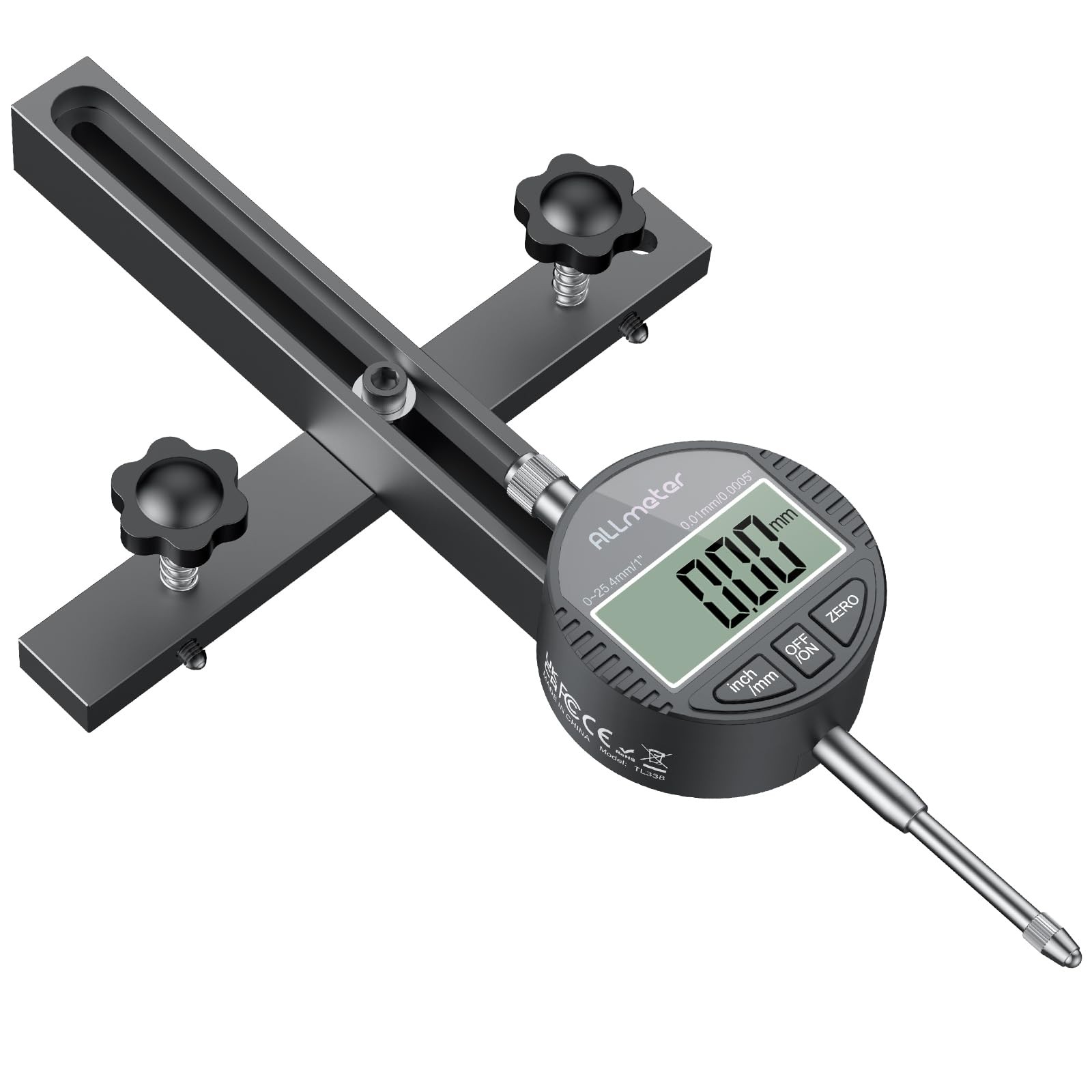 Digital Table Saw Gauge | Straight-Through Chute Design | 0.01mm Precision Di...