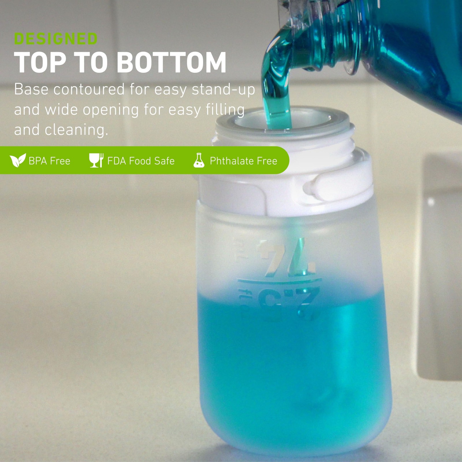 humangear GoToob+ 3-Pack (Medium) | Refillable Silicone Travel Bottle | Locking