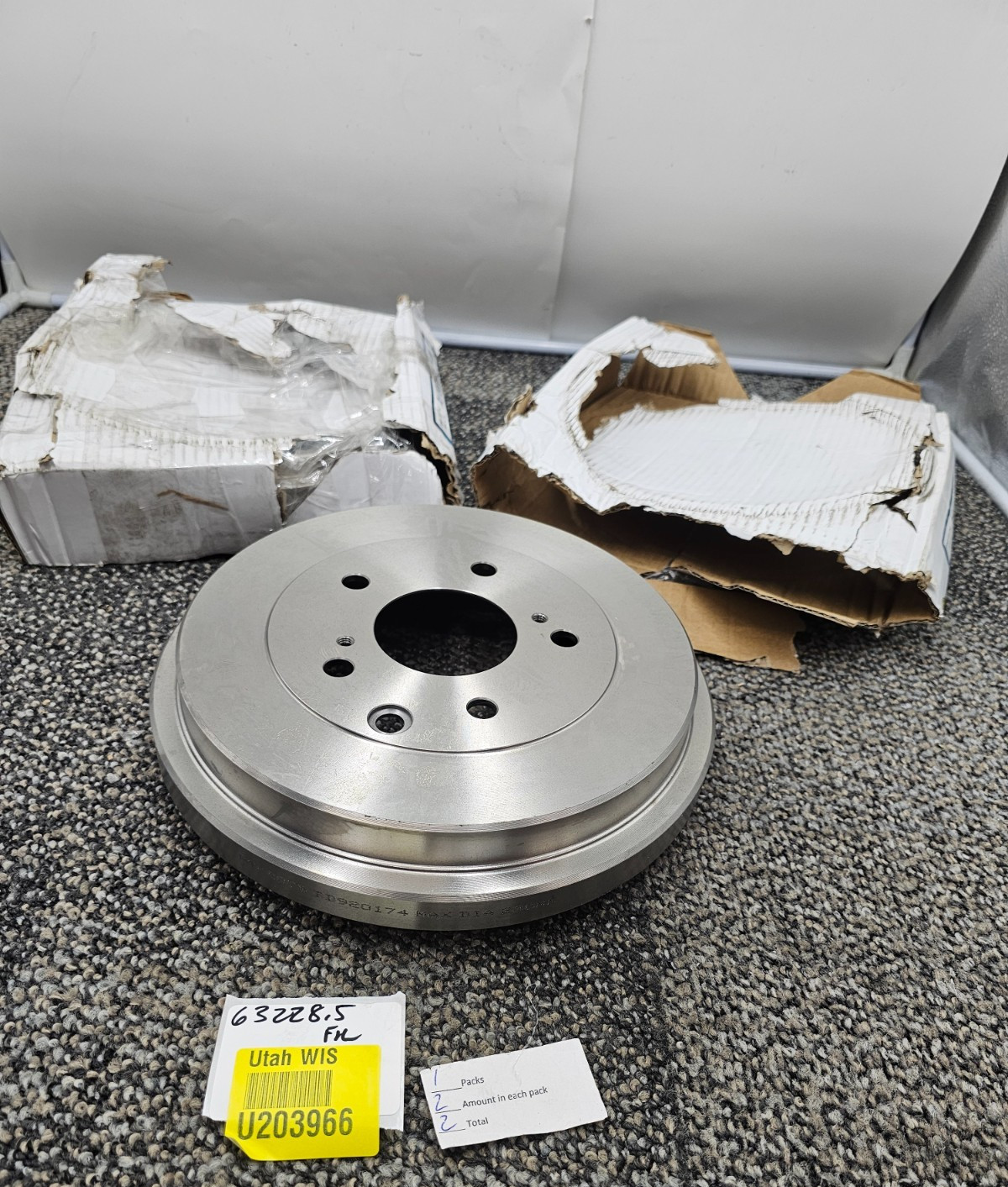 (QTY 2) DuraGo BD920174 Rear Brake Drum For 2013-2023 Nissan Sentra