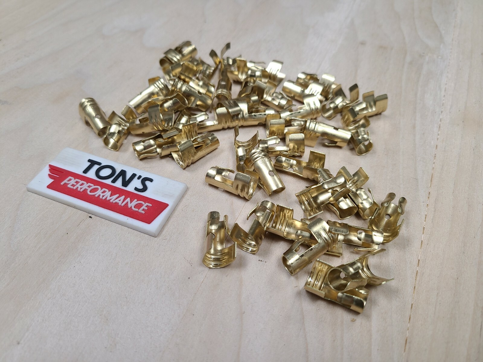 7mm 8mm 180 Degree Brass Distributor Coil Terminals Straight Set of 50 Bulk Pack