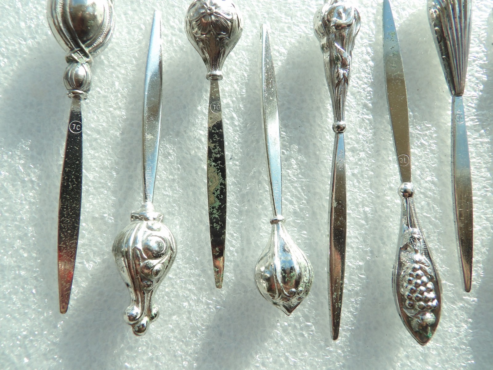 Vintage set of 12 TOW Sterling Creations Sterling Silver picks