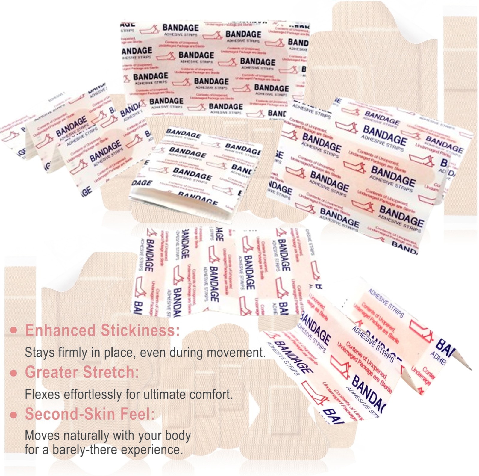 160 PCS Assorted Adhesive Bandages Variety Pack Seal First Aid All Sizes Bands