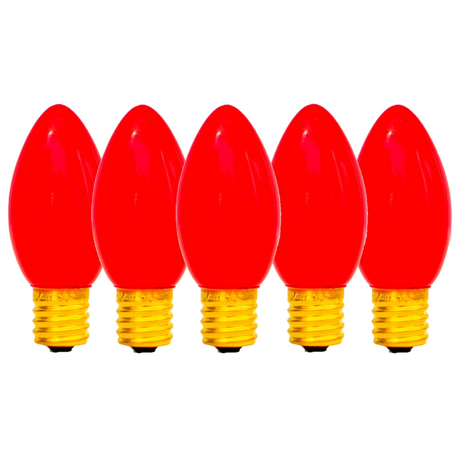 4th of July Outdoor Patio Lights Red White & Blue C7 Ceramic E12