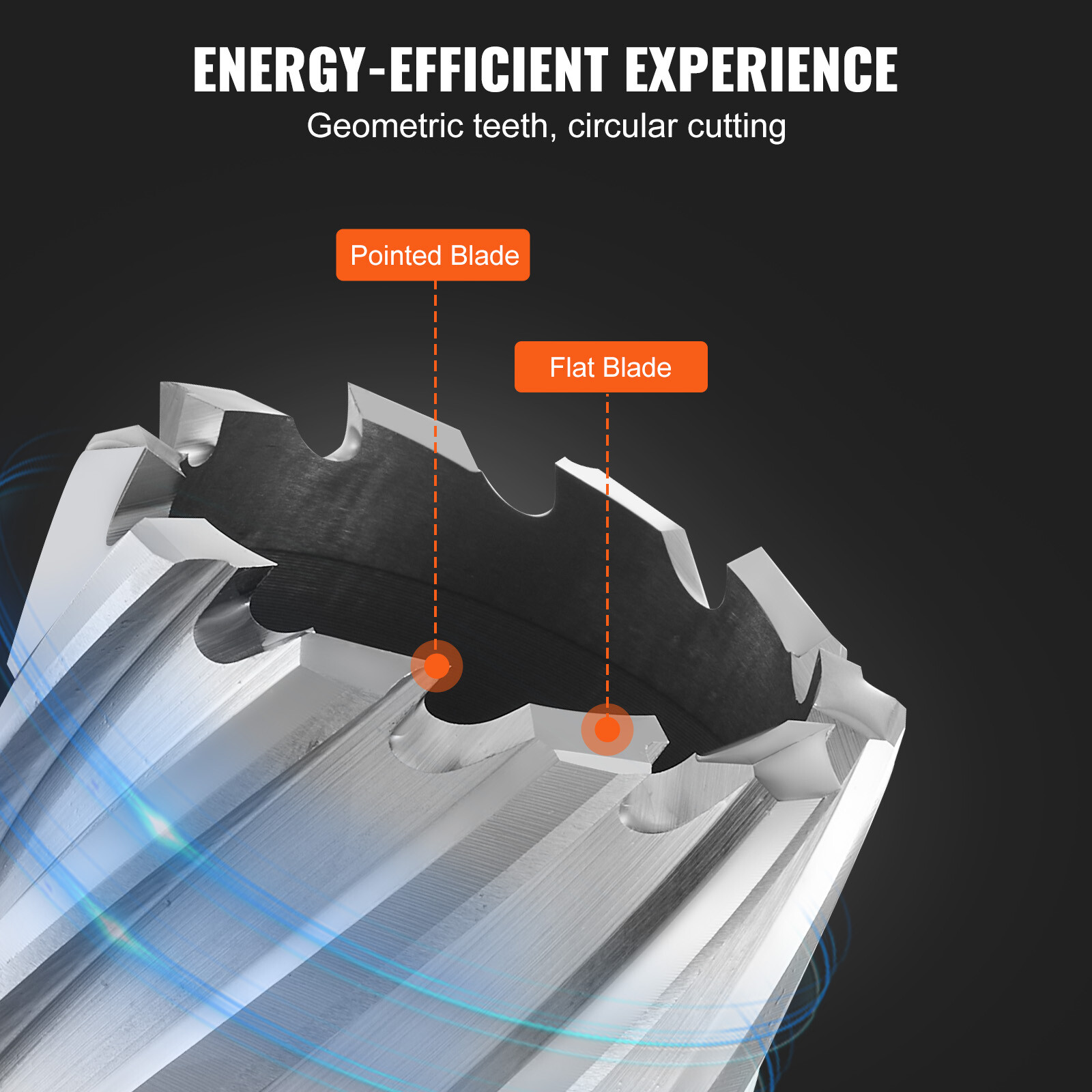 VEVOR Annular Cutter Set HSS Magnetic Drill Bits 6 PCS Weldon Shank 2" Depth
