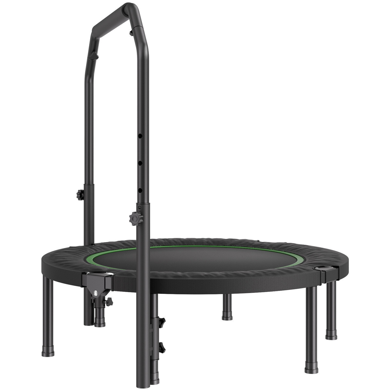 40" Foldable Mini Fitness Trampoline Adults Exercise Rebounder with Handle
