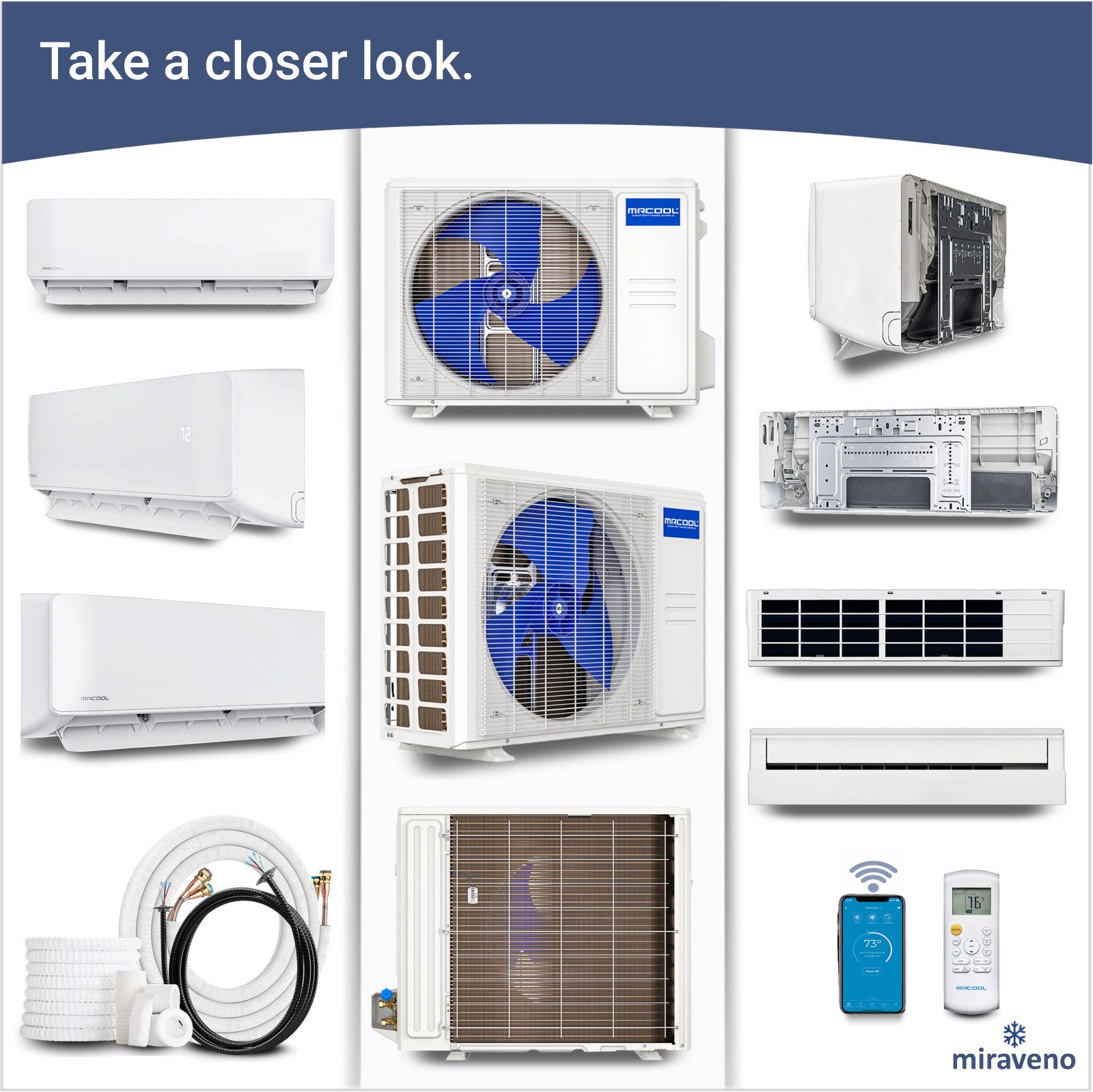 MRCOOL Mini Split Heat Pump Ductless Air Conditioner Advantage G5 12000 BTU 115V