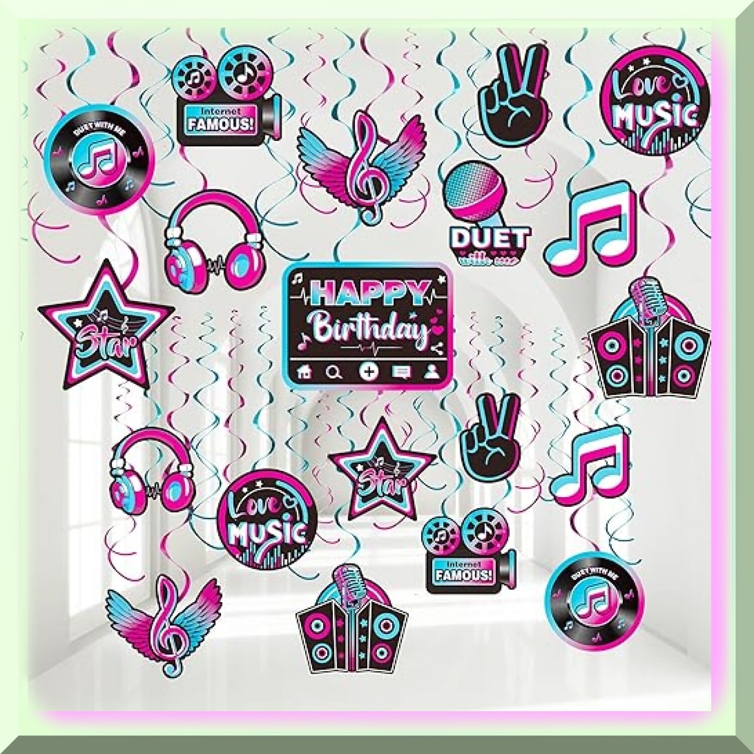 30-Piece Music Party Decor for All Ages