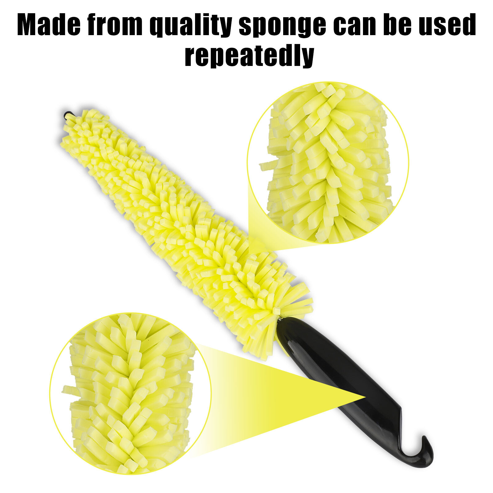 4PCS Car Detailing Cleaning Brush Tire Rim Washing Scrub Wheel Cleaner Tool Kit