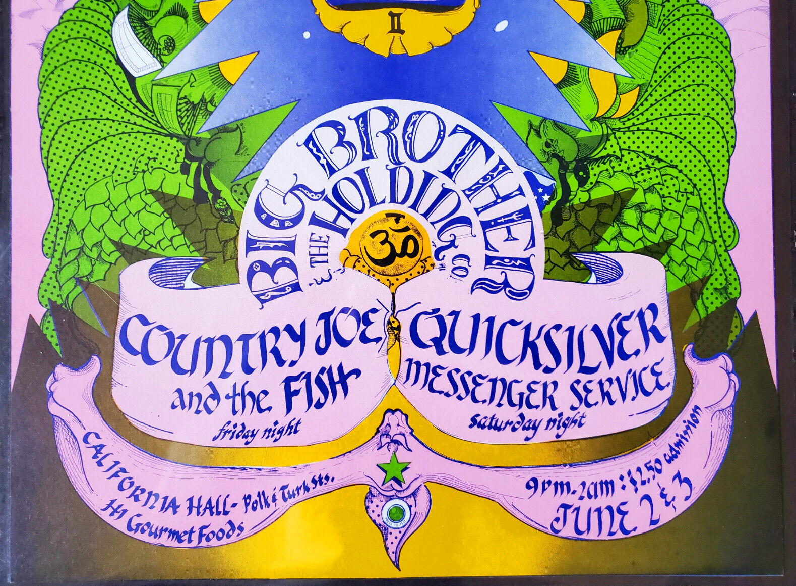 NM CGC Graded 9.4 AOR 2.158 Big Brother Janis Joplin 1967 California Hall Poster