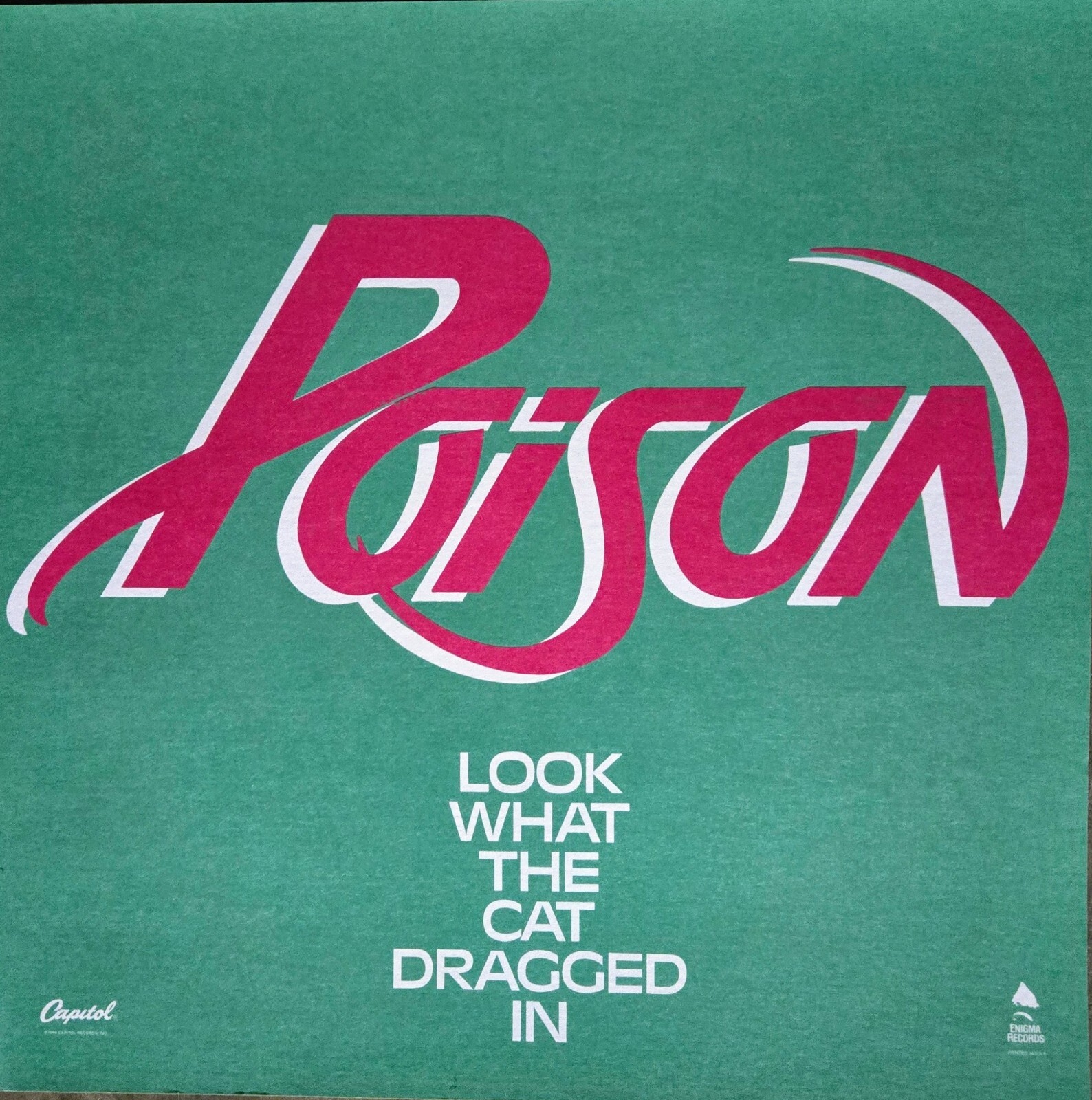 POISON "LOOK WHAT THE CAT DRAGGED IN" 1986 PROMO ALBUM FLAT Suitable For Framing