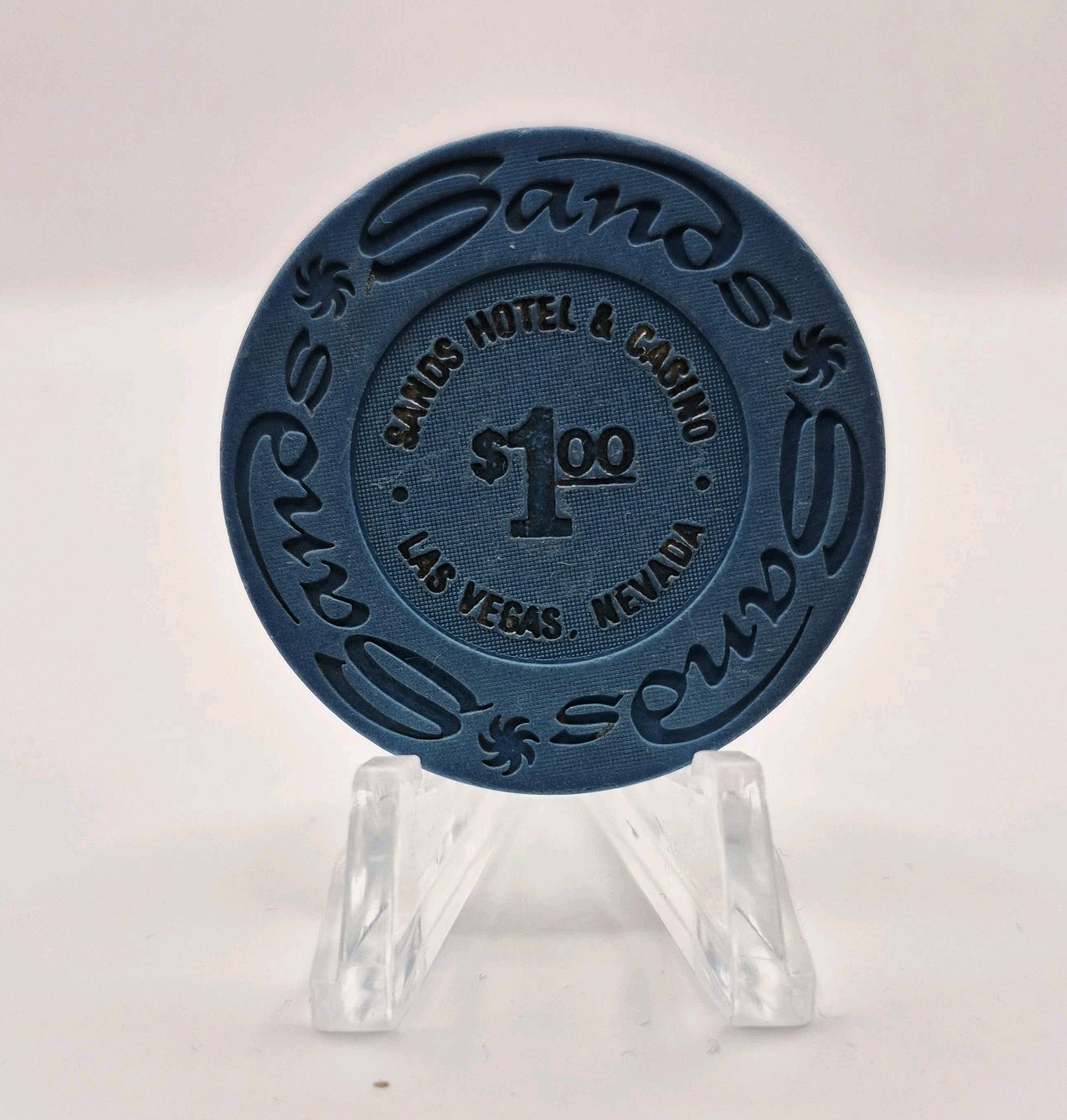 Sands Hotel Casino Las Vegas Nevada 1970s $1 Casino Chip N7820.1 **Worn