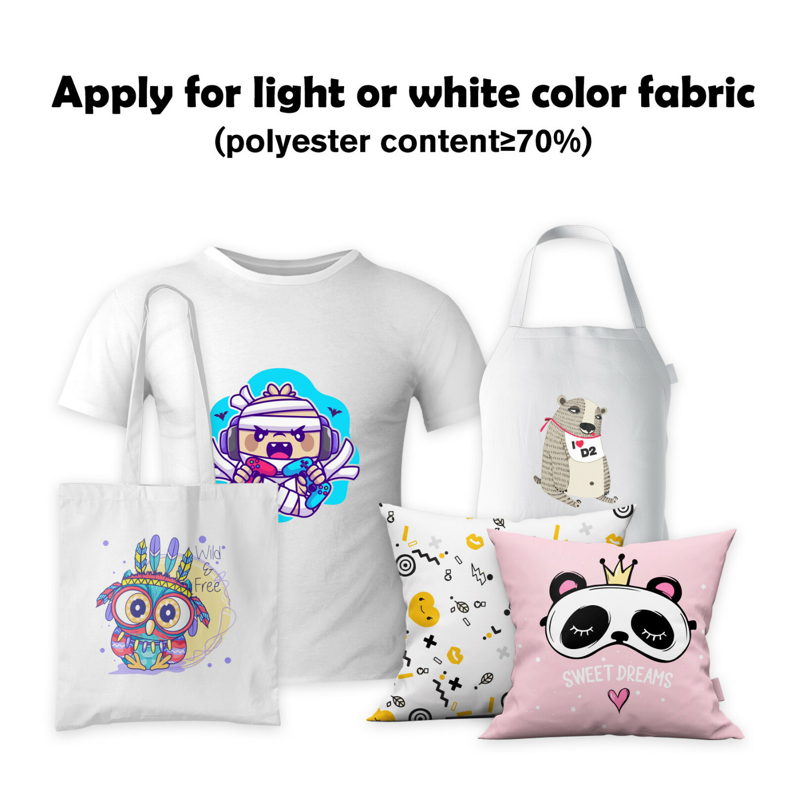 A-SUB Sublimation Paper 8.5x11 for Inkjet Printers Heat Transfer 100 Sheets 125g