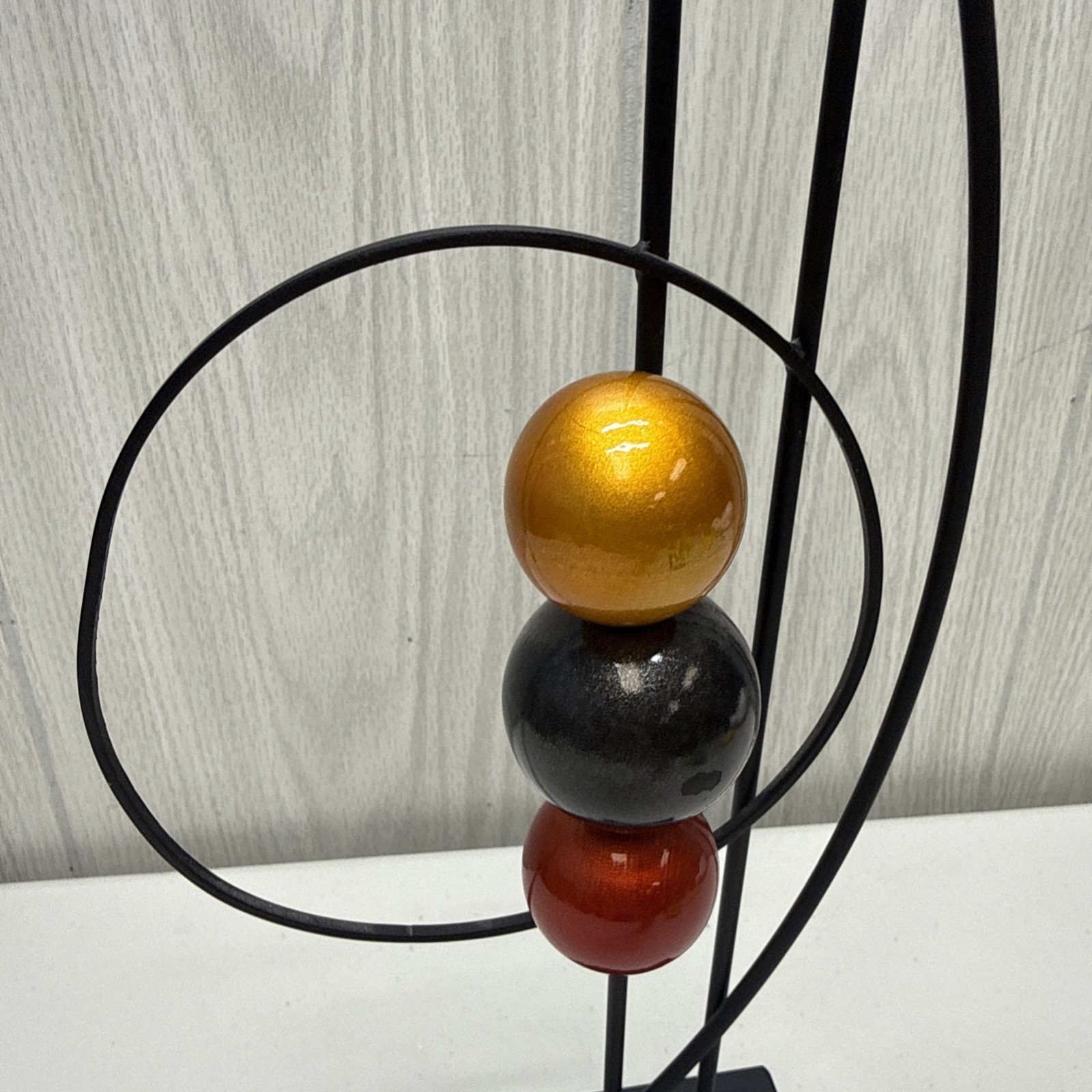 Rick Martin 2011 Post Modern Metal Candlestick Holder Atomic Spherical Abstract