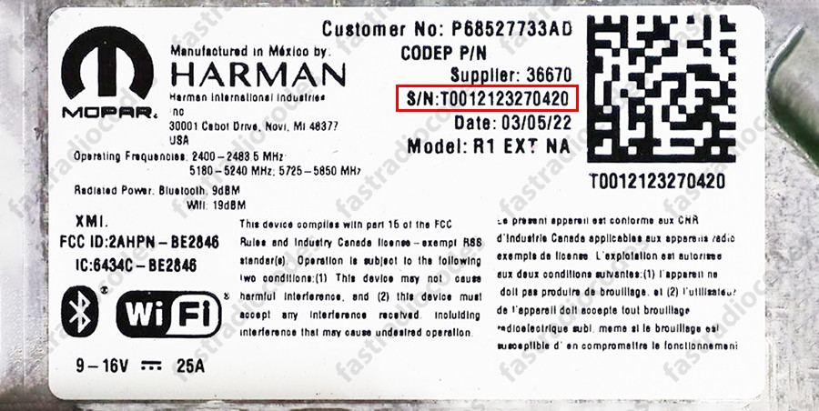 ✅RAM 1500 CAR RADIO ANTI-THEFT UNLOCKING PIN CODE FOR ALL MODELS✅