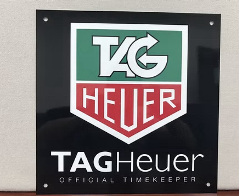 Black Heuer  Watch Racing Official Time Keeper Premium Quality Garage Sign