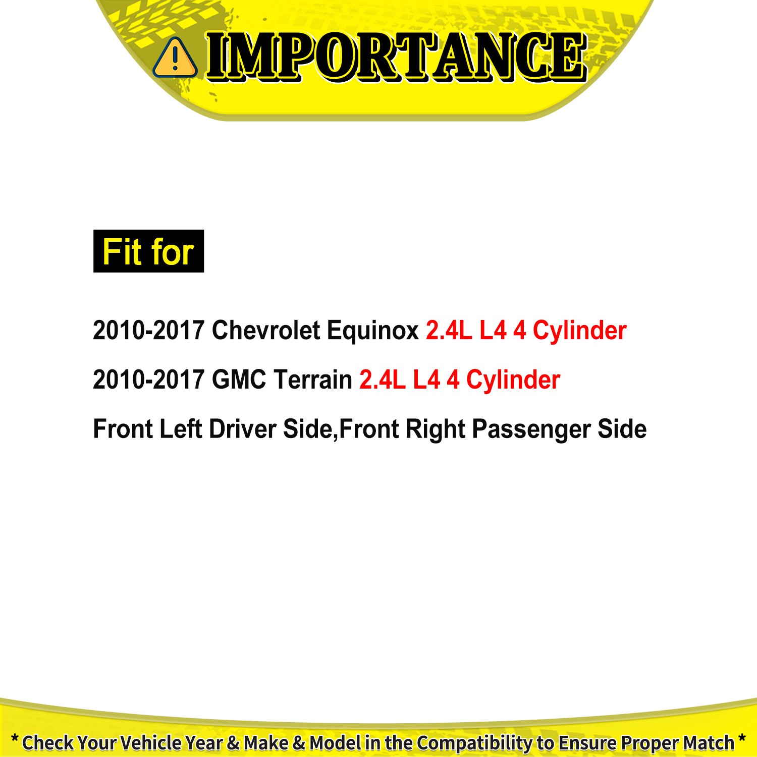 Pair Front CV Axle Shaft for Chevrolet Equinox GMC Terrain L4 2.4L 2010-2017