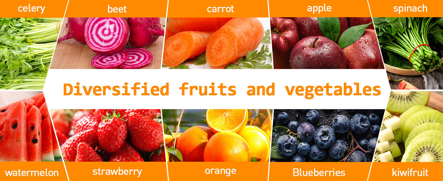 WHALL Slow Juicer, Cold Press Juicer Machines Vegetable and Fruit