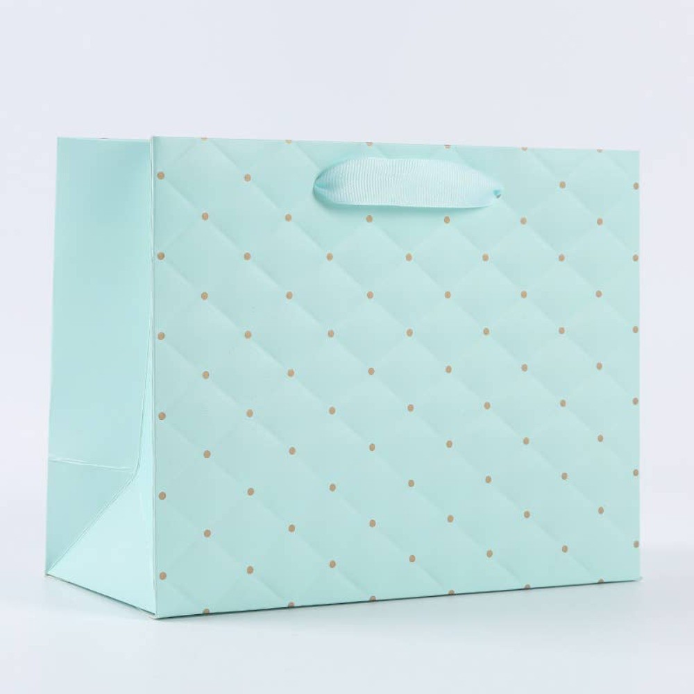 tiffany blue dot wavy surface gift bag w/ tissue: Small