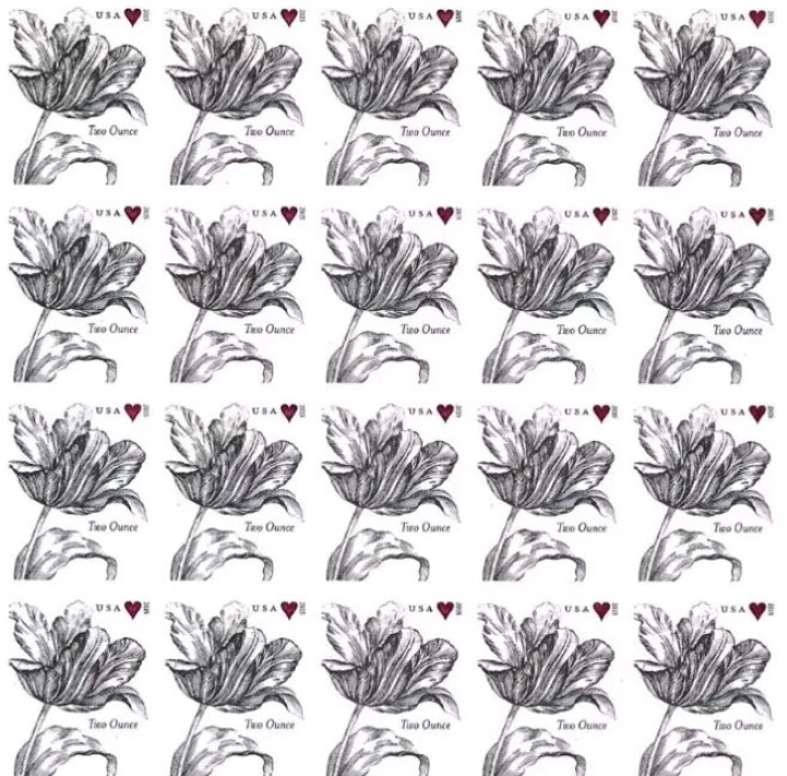 2 Sheets 40 FOREVER STAMPS 2 Oz Vintage Tulip Wedding