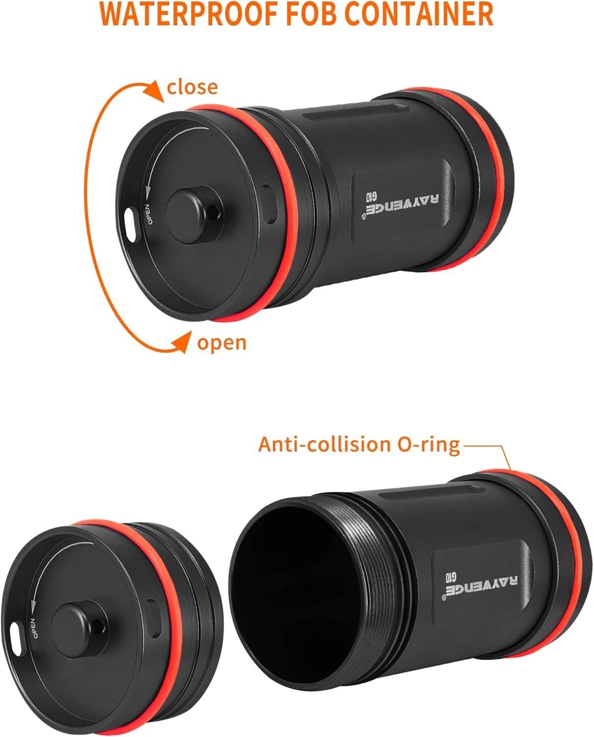 Waterproof Car Key Holder FOB Case Keychain Dry Storage Box for Swimming Diving