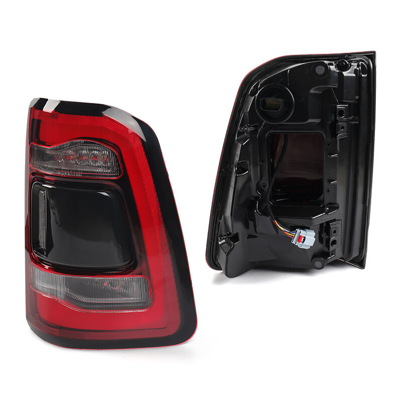 Pair w/ Blind Spot LED Tail Lights For 2019-2023 Dodge RAM 1500 Red Lamps LH RH