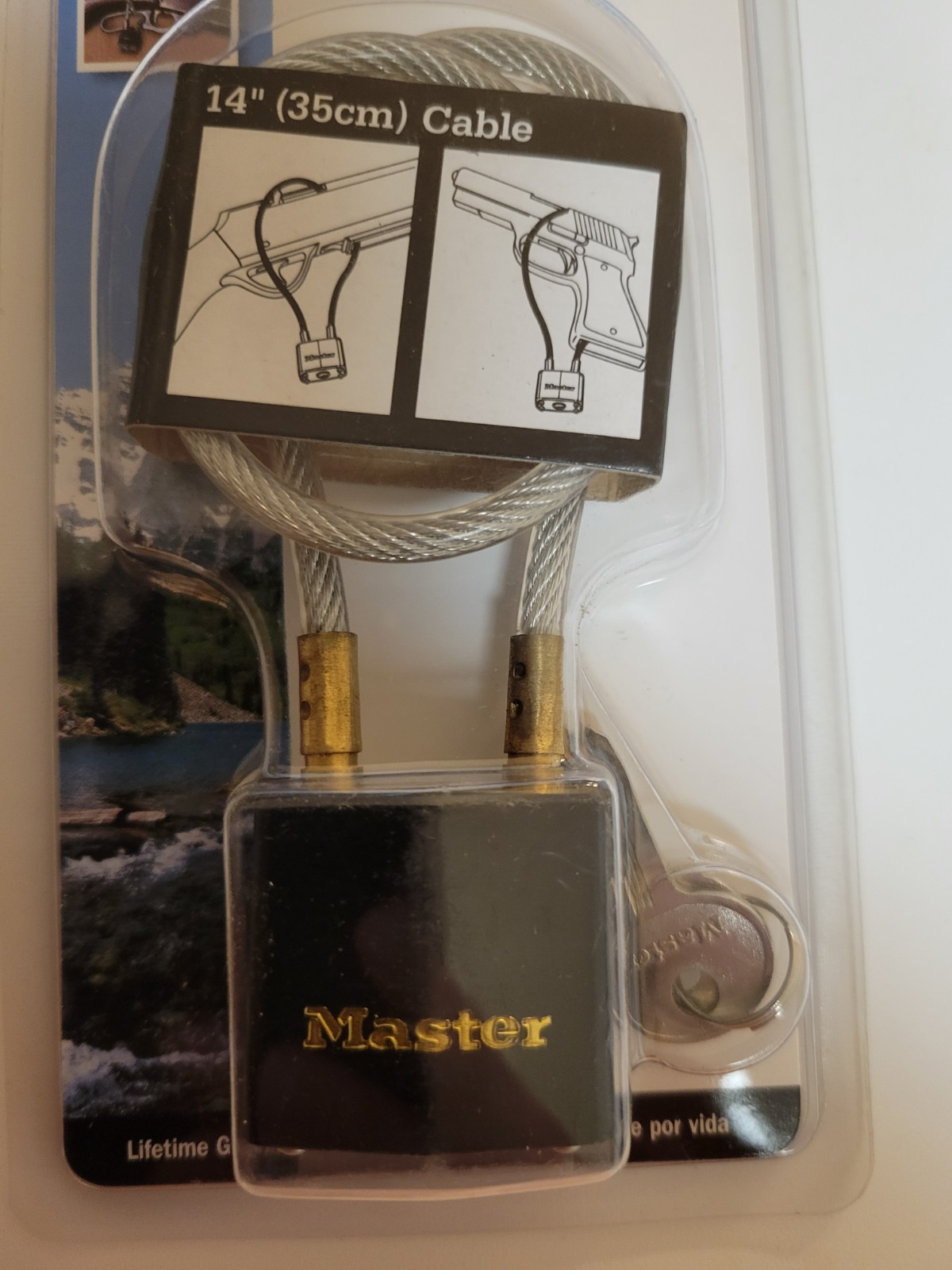 Master Lock Gun Lock 99DSPT 14" Cable w/Key Bike Bicycle Computer NEW