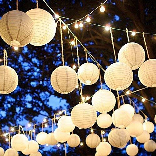 12 Pack 12-inch Diameter Paper Chinese Lantern Lamp Shades for String Lights