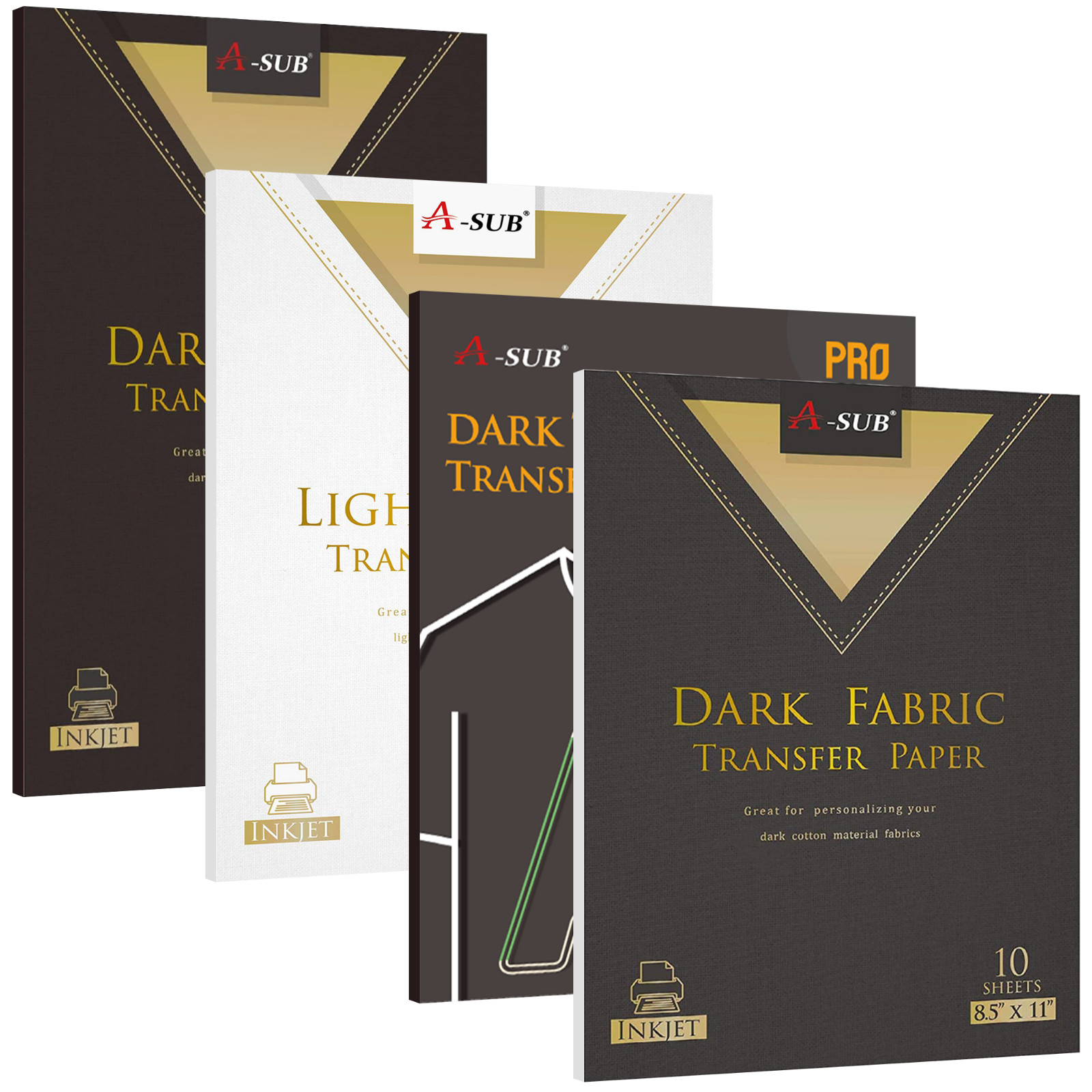 Lot 20-100 A-SUB Iron on Heat Transfer Paper for Inkjet Printer 8.5x11 11x17