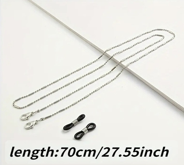 Glasses chain Silver Color Read Glasses Cord Lanyard Holder Neck Strap