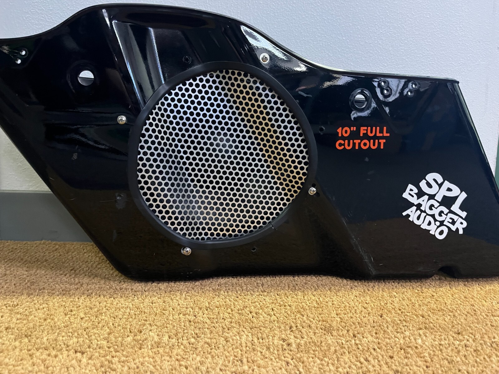 10" Harley Saddlebag Speaker Mounting Ring Adapters w/GRILLS 1994-2013