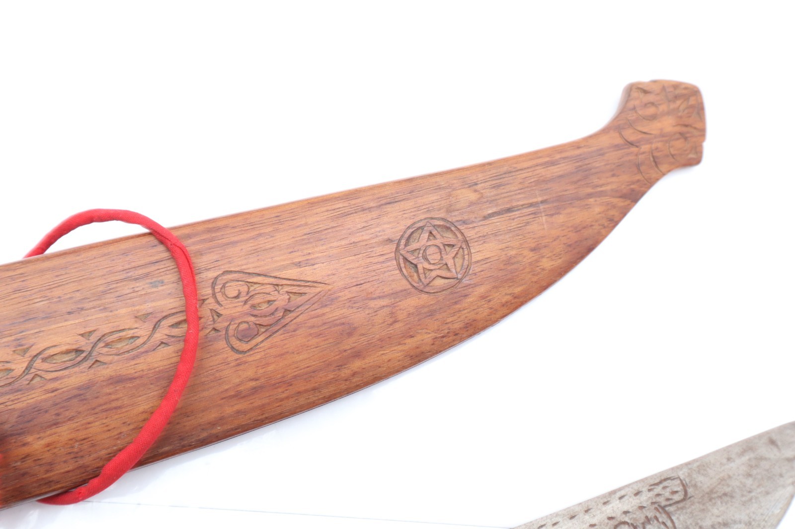 Vintage WWII Filipino Philippines Palang Bolo Knife/Sword w/Wood Sheath Antique-