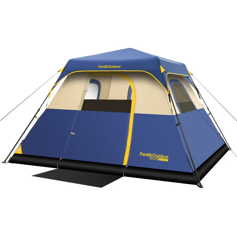 Fanttik Camping Tent 4 Person Instant Cabin Tent Setup in 60 Seconds with Rainfl