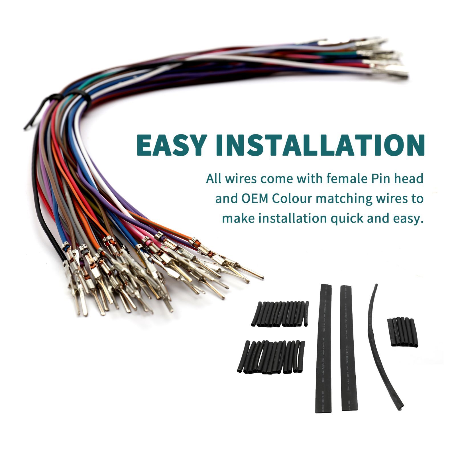 14" 16" Handlebar Electronic Extension Wire Cable Harness Kit For Harley Touring