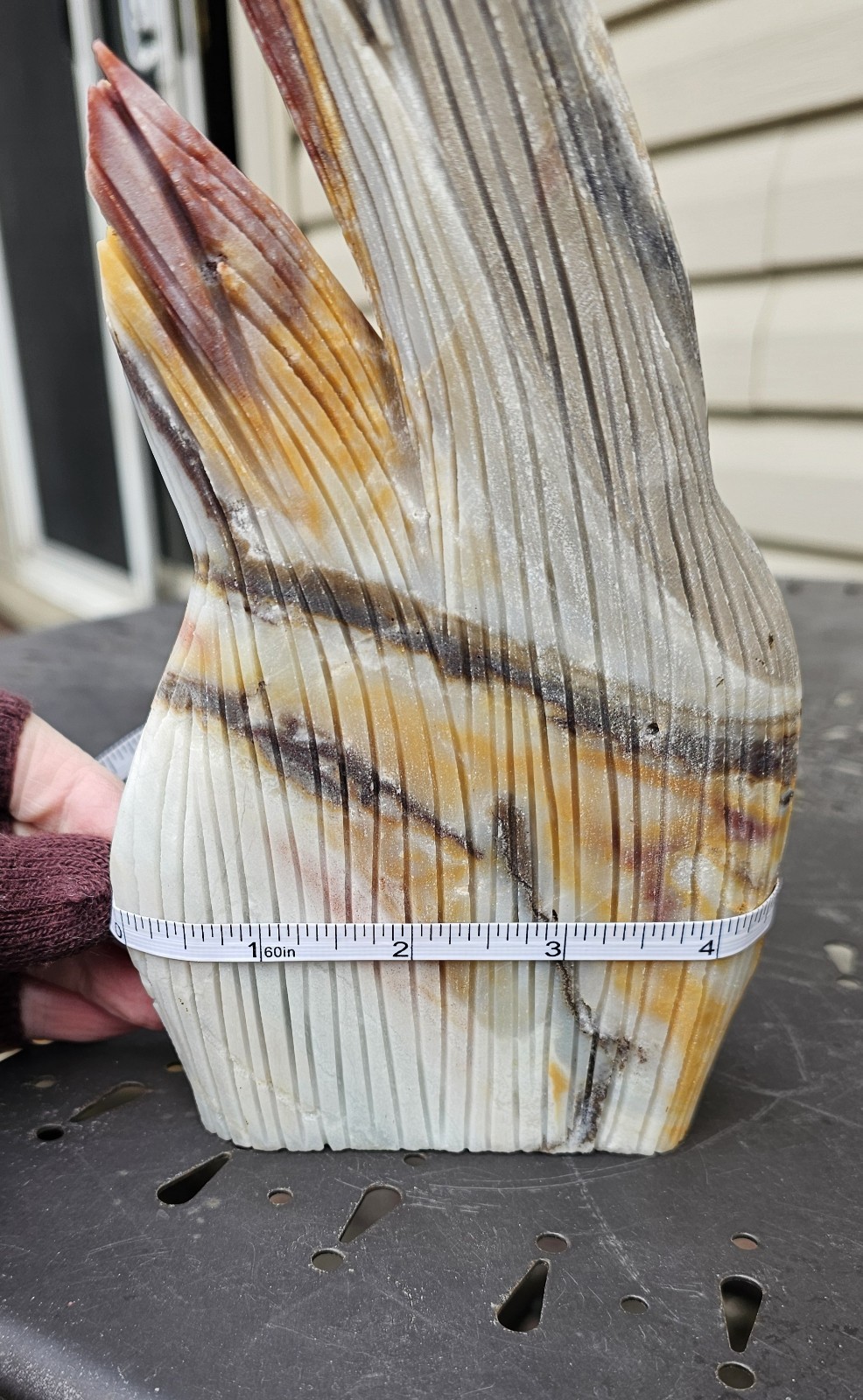 Carribean Calcite Owls In Tree Carving