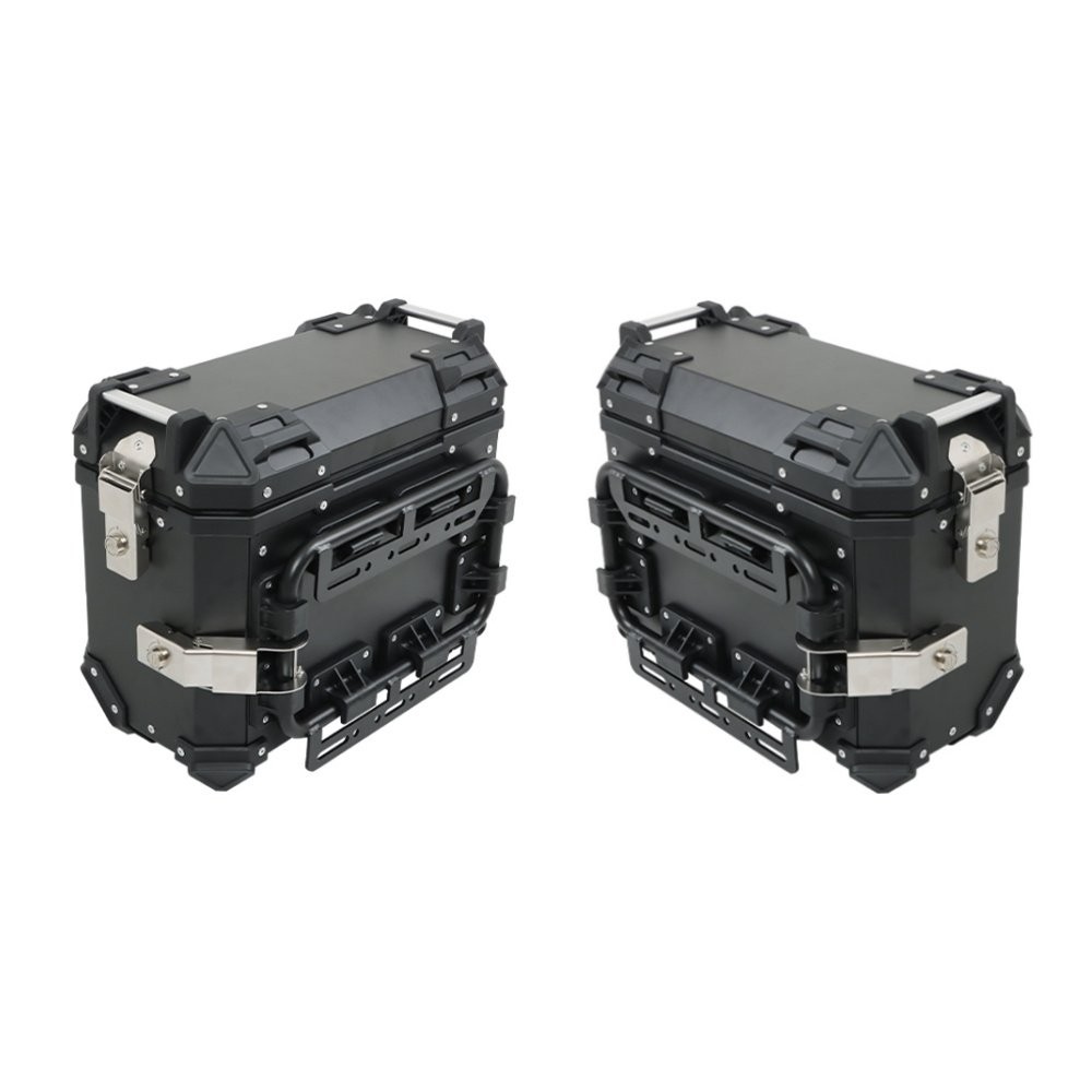 Motorcycle 36L Side Case Hard Saddlebag + 55L Top Case Tail Box Luggage New