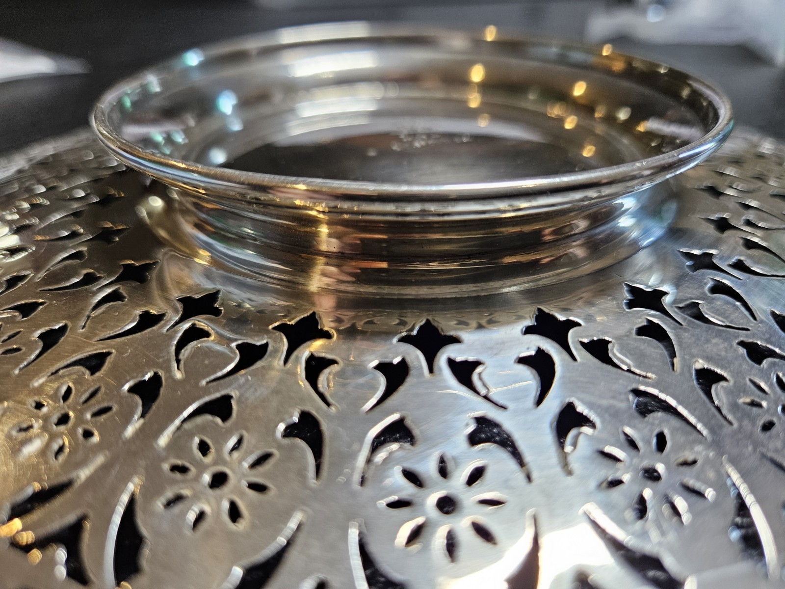 E. A. Brown Antique Sterling Silver Fancy Tray / Dish