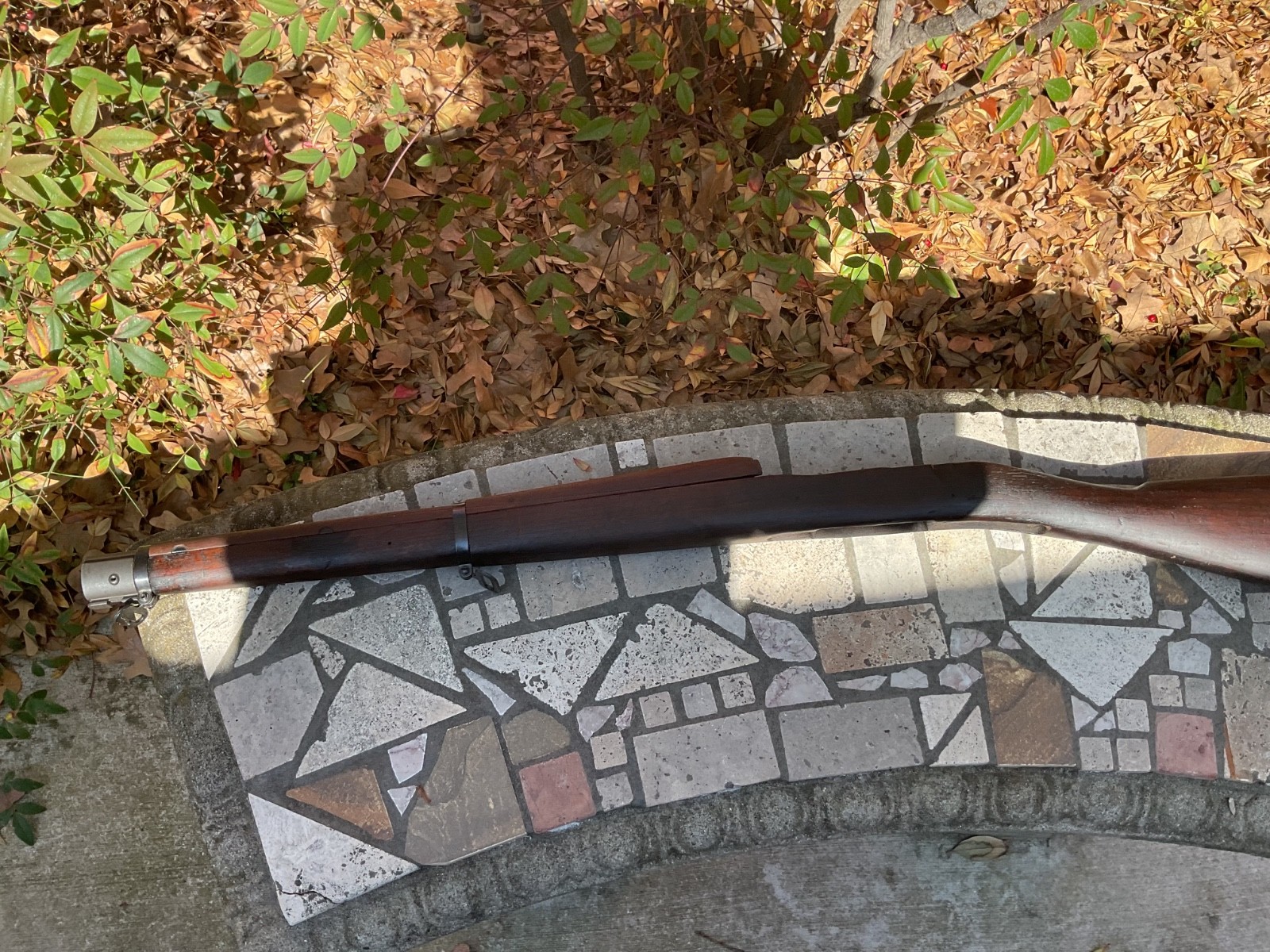 Remington 1903A3 stock, handguard, hardware as shown. Cartouches