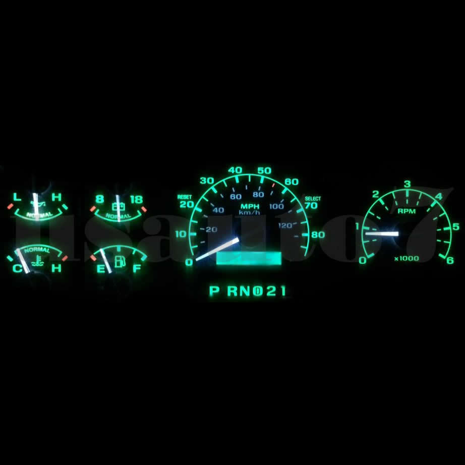 Dash Cluster Gauge GREEN LED LIGHT BULB KIT Fit 92-96 Ford F150 F250 F350 Bronco