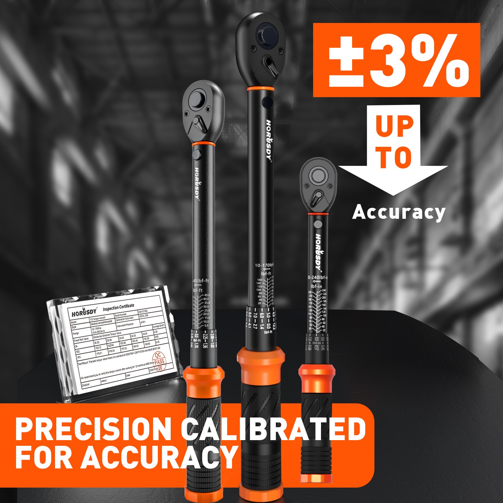 Torque Wrench Adjustable Torque Wrench 1/2" & 3/8" & 1/4" Drive Reversible Cr-V