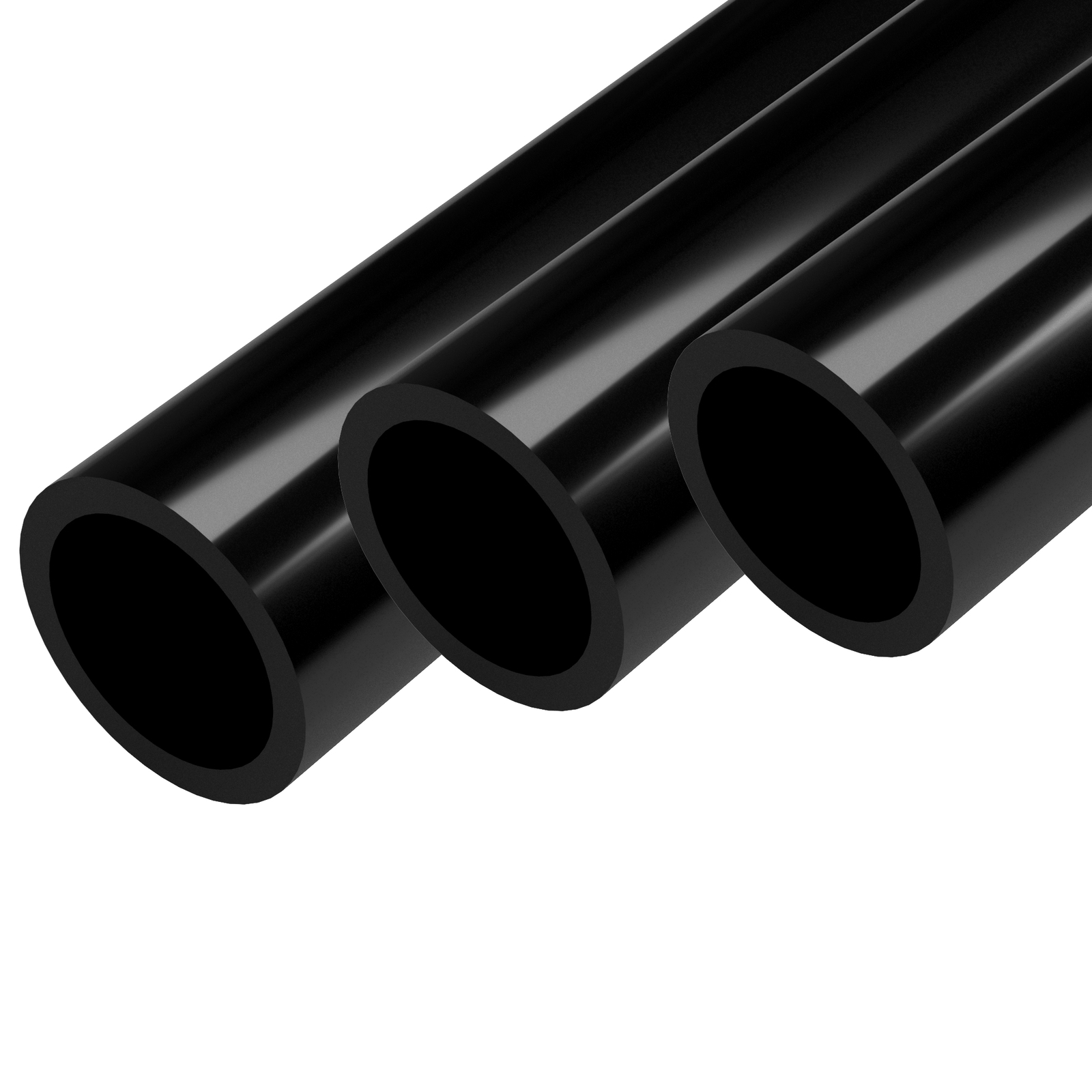 1" Sch 40 Furniture Grade PVC Pipe, 40"L, Black (3-PK), FORMUFIT - Made in USA