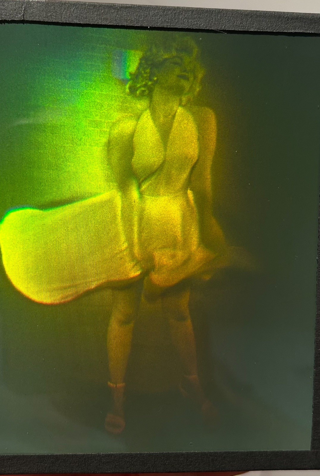 True 3D laser hologram. option hologram. Marylin moment. Vintage