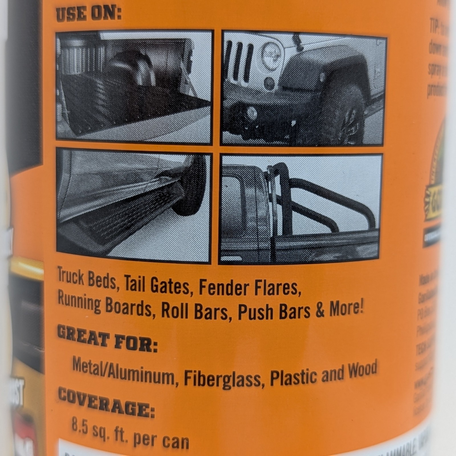 Gorilla Truck Bed Liner Coating 2x 14.3oz Aerosol Spray Case Durable Protection