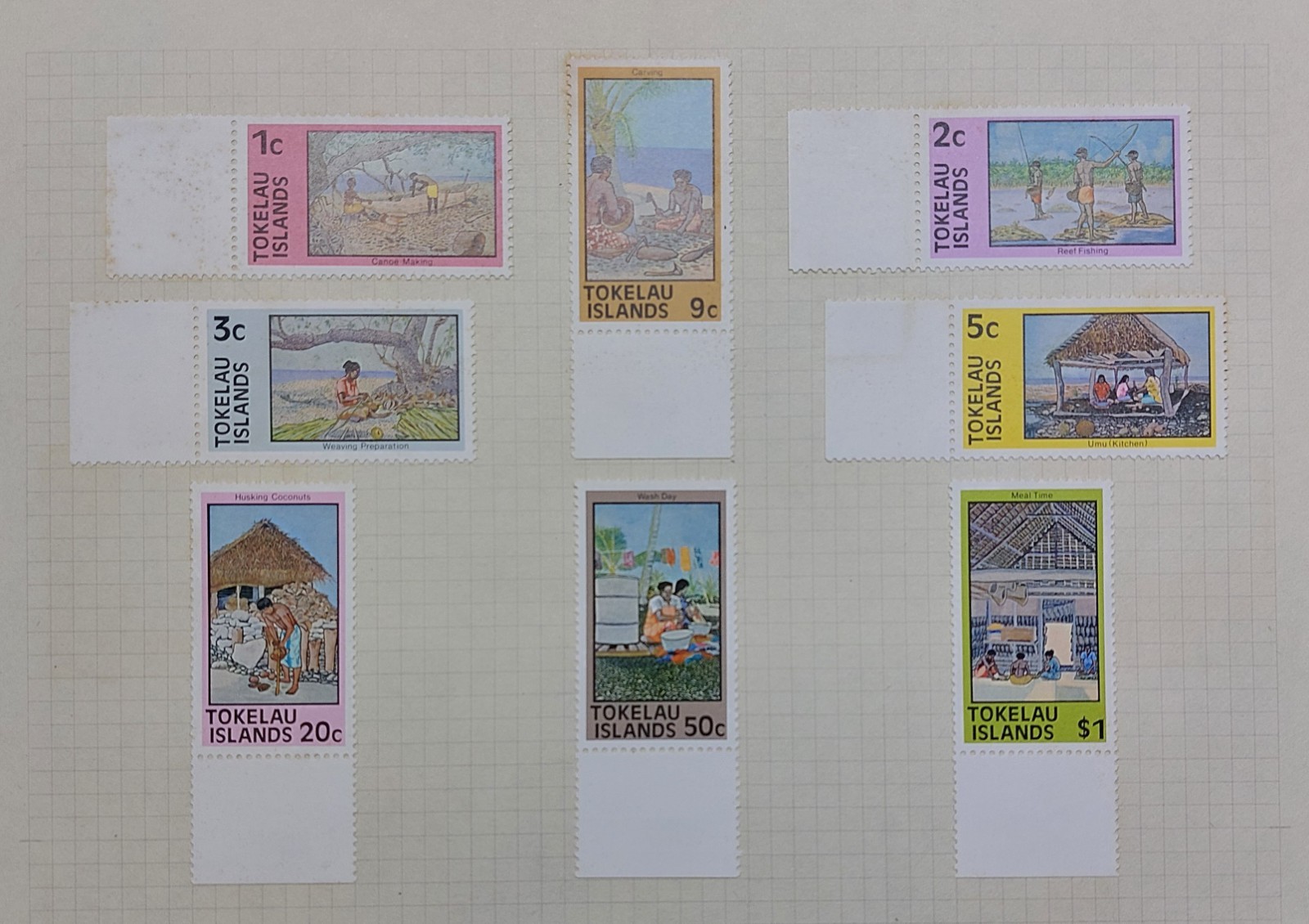 1960's Tokelau Island Collection of MLH Stamps on 5 Album Pages
