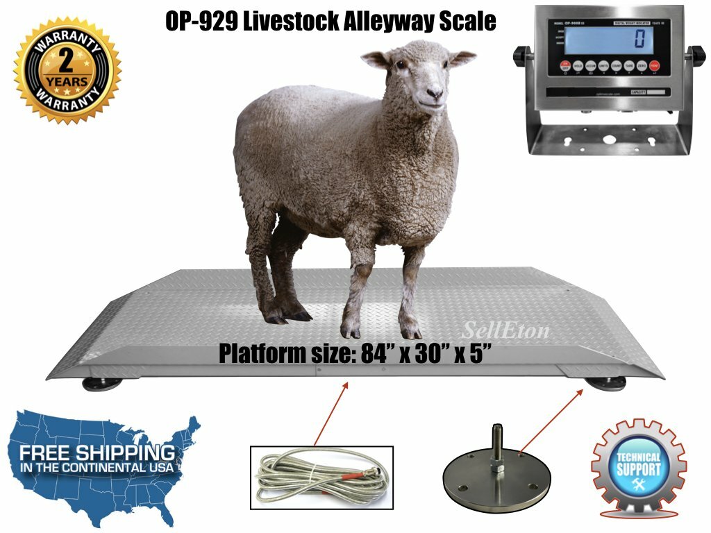 SellEton SL-929 Livestock & Cattle Alleyway Scale LCD 5000 lbs x 1 lb