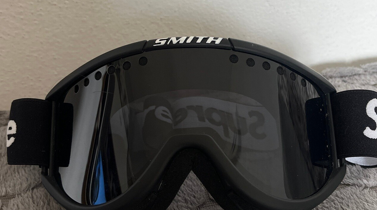 Supreme x Smith Black Ski Snowboard Goggles Motocross Dirt Bike ATV Off Road NWT