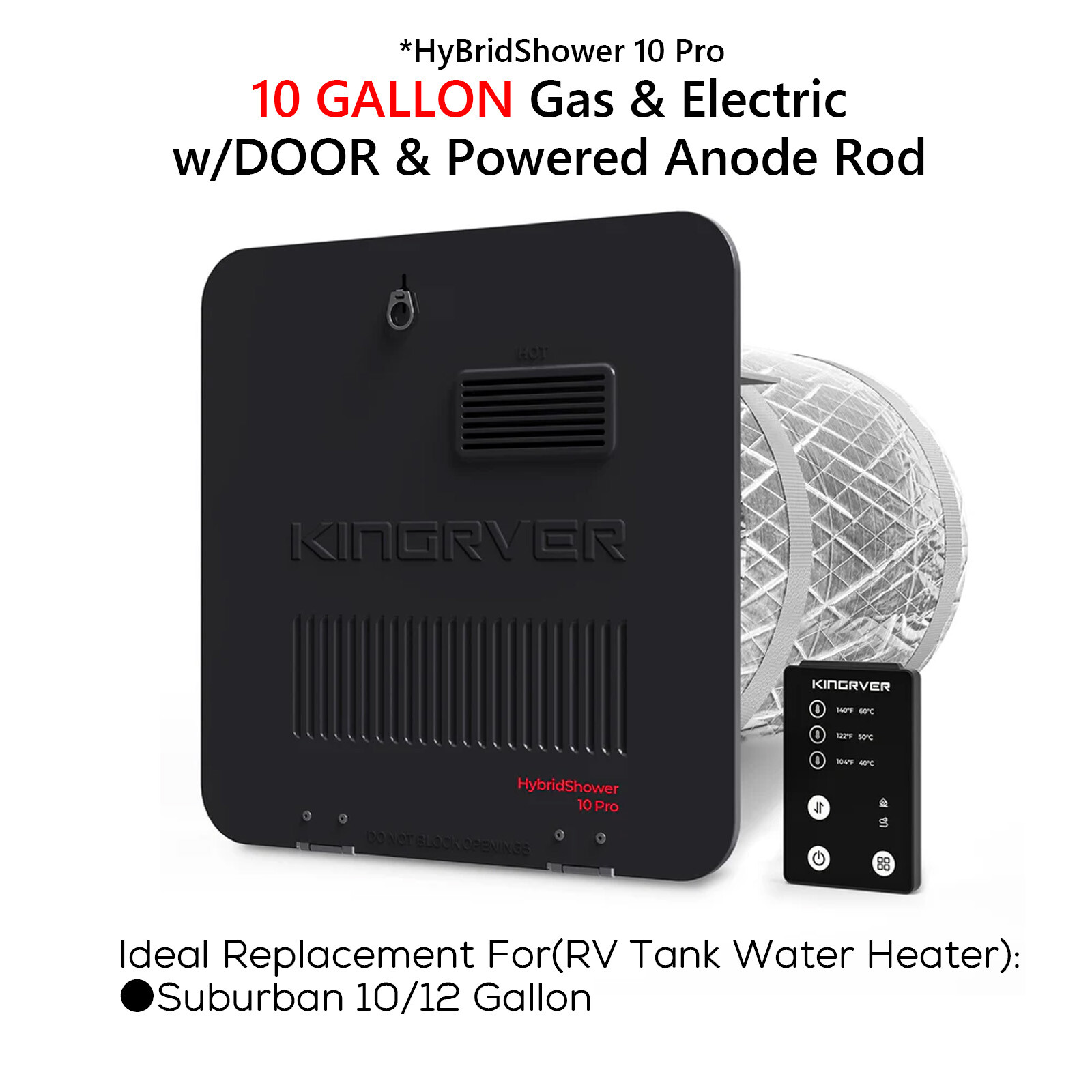 10 Gallon RV Water Heater Gas & Electric Tank for Suburban 10/12Gal. w/Anode Rod