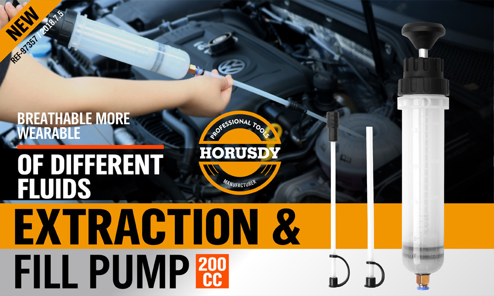 2X 200cc Automotive Fluid Extraction Filling Syringe Kit Vacuum Pump Oil Changer