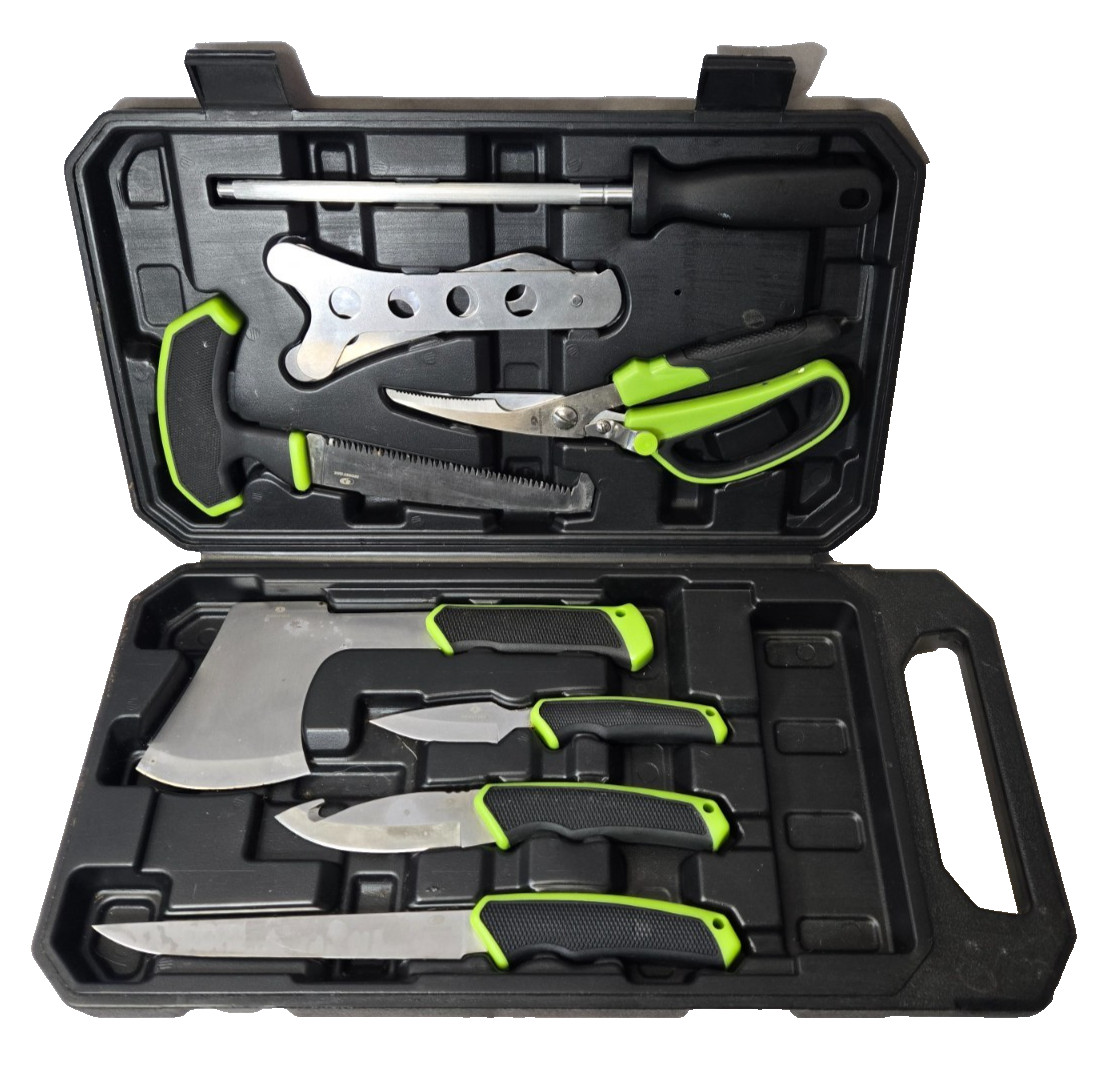 Mossy Oak Hunting Field Dressing Kit - 8 Steel Tools with Storage Case