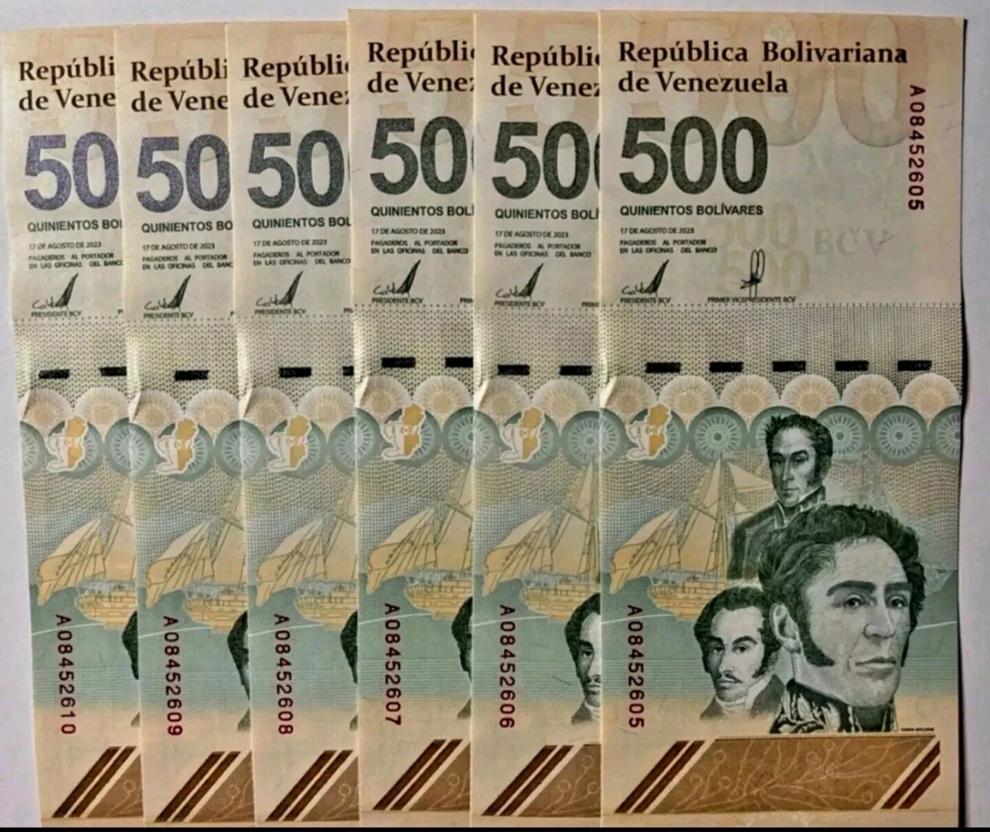 20 Ea VENEZUELA 500 DIGITALES 2023 CIR 500 Million Bolívares – W/COA